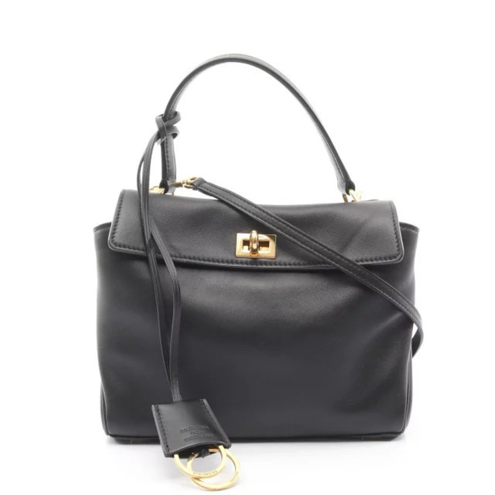 Balenciaga Rodeo handbag leather black